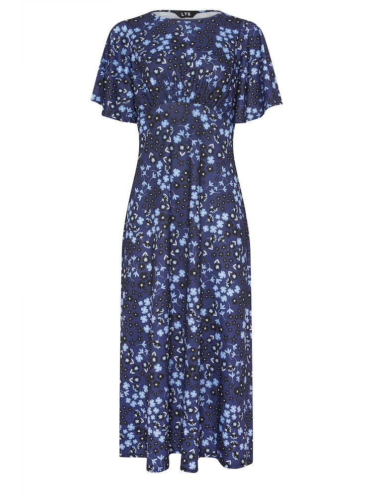 Long Tall Sally Blue Floral Tea Midi Dress - Image 5 of 5