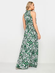 Long Tall Sally Green Print Halterneck Maxi Dress - Image 3 of 5