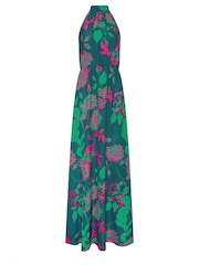 Long Tall Sally Green Print Halterneck Maxi Dress - Image 6 of 6