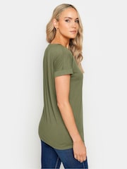 Long Tall Sally Green Premium Modal V-Neck T-Shirt - Image 3 of 5