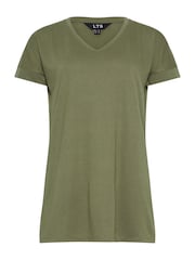 Long Tall Sally Green Premium Modal V-Neck T-Shirt - Image 5 of 5