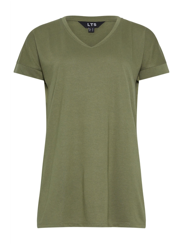 Long Tall Sally Green Premium Modal V-Neck T-Shirt - Image 5 of 5