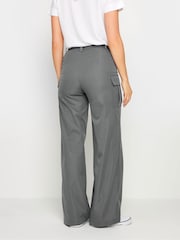 Long Tall Sally Grey Belted Wide Leg Trousers - Image 3 of 5