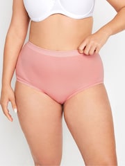 Yours Curve Pink 5 Pack Paisley Full Briefs - Image 2 of 4