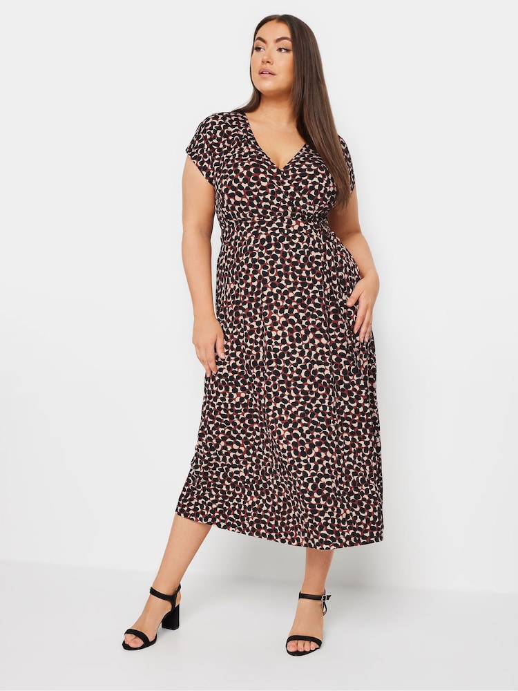 Yours Curve Leopard Print Spot Print Wrap Dress - Bild 2 von 5 Yours Curve Leopard Print Spot Print Wrap Dress - Bild 2 von 5