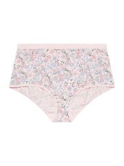 Yours Curve Pink Light 5 Pack & Yellow Pastel Full Briefs - Image 4 of 7
