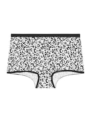 Yours Curve Black 5 Pack Animal Shorts - Image 3 of 7