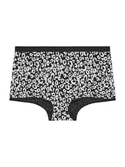 Yours Curve Black 5 Pack Animal Shorts - Image 6 of 7