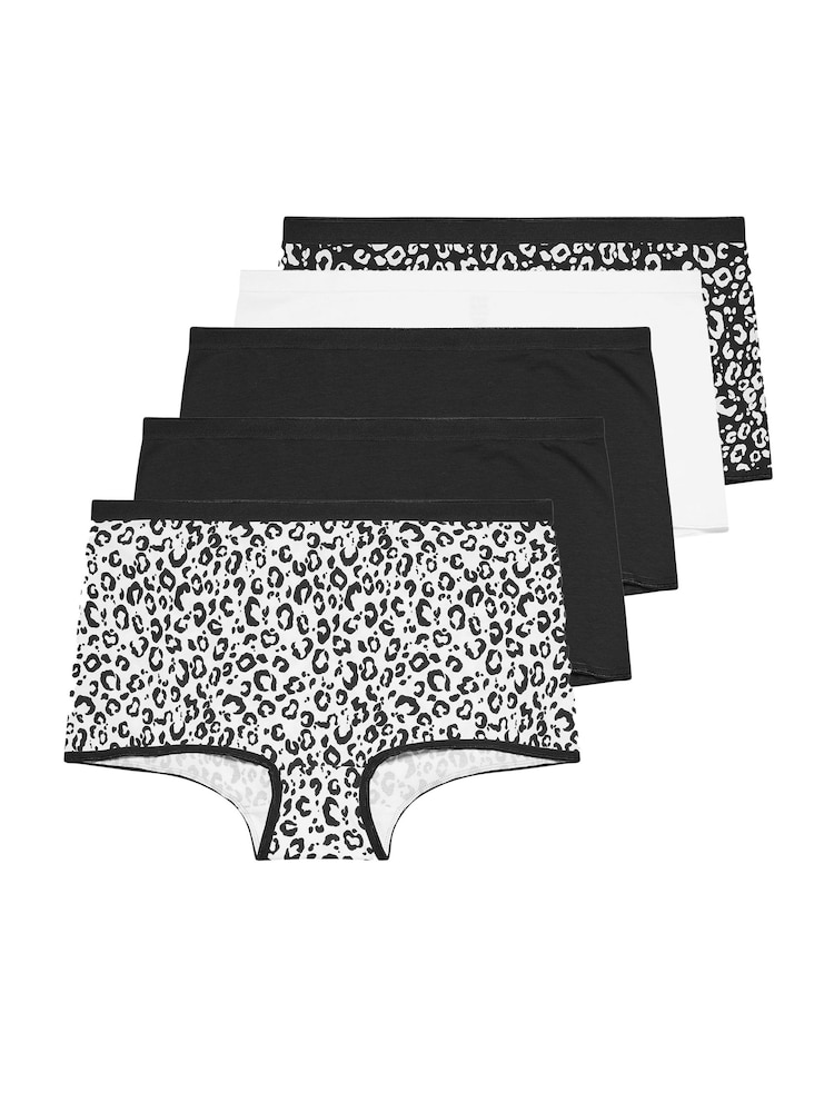 Yours Curve Black 5 Pack Animal Shorts - Image 7 of 7 Yours Curve Black 5 Pack Animal Shorts - Image 7 of 7