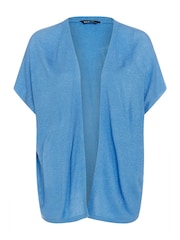 modra - Yours Curve Vezena jopica Edge To Edge Boxy Cardigan - Slika 5 iz 5