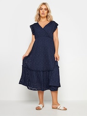 Синий - Платье Yours Curve Broderie Anglaise - Image 2 of 5