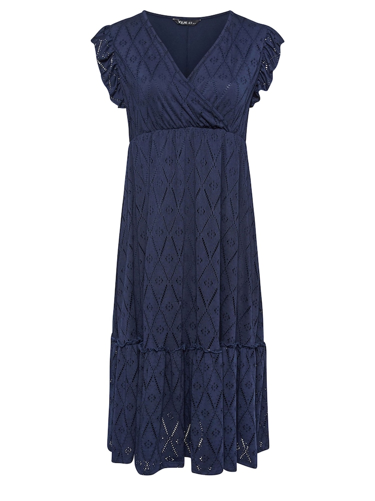 Синий - Платье Yours Curve Broderie Anglaise - Image 5 of 5