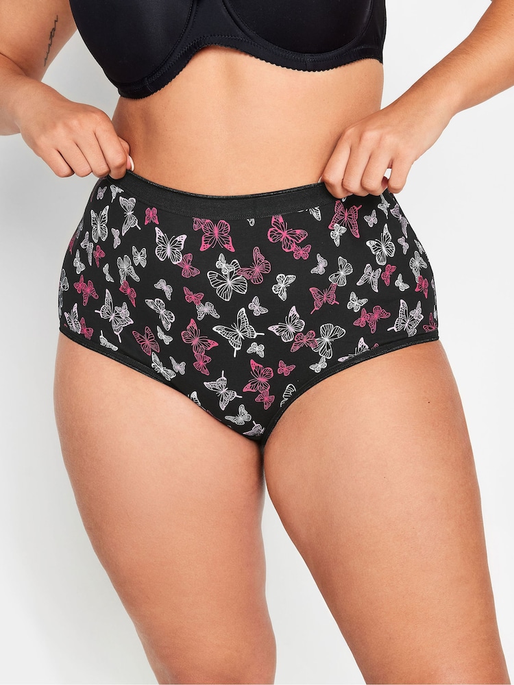 Yours Curve Pink 5 Pack & Butterfly Full Briefs - Image 2 of 7