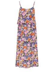 Yours Curve Multi London Floral Overlay Maxi Dress - Image 5 of 5