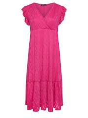 Yours Curve Pink Broderie Anglaise Dress - Image 5 of 5