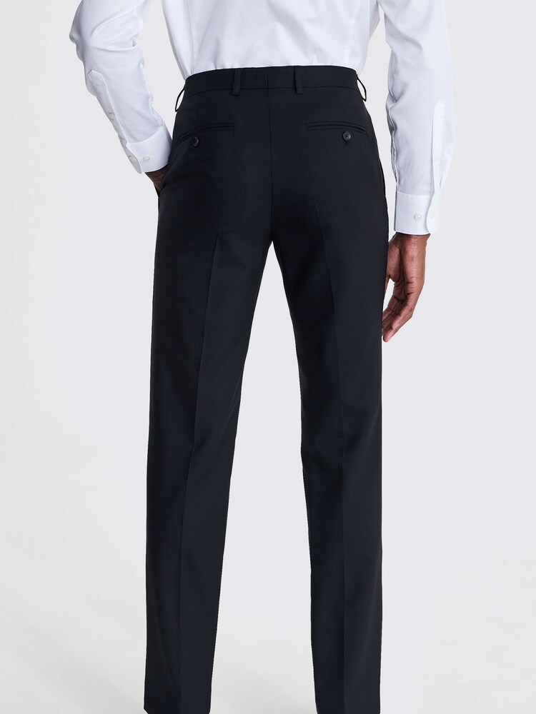 MOSS Black Tailored Fit Half Lined Trousers - Image 2 of 3