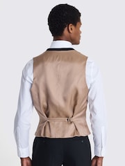 MOSS Black Tailored Fit Half Lined Waistcoat - Image 2 of 3