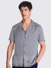 MOSS Blue Geo Print Shirt - Image 1 of 5