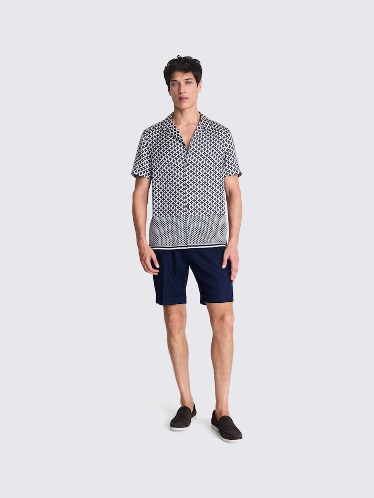 MOSS Blue Geo Print Shirt - Image 2 of 5