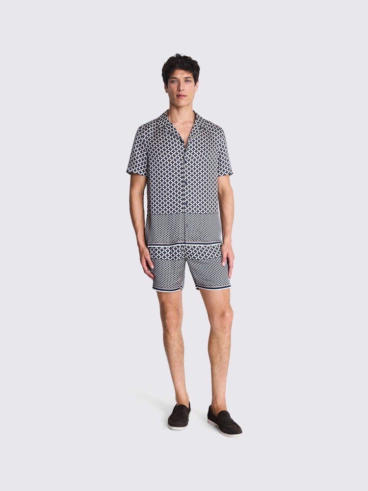 MOSS Blue Geo Print Shirt - Image 5 of 5