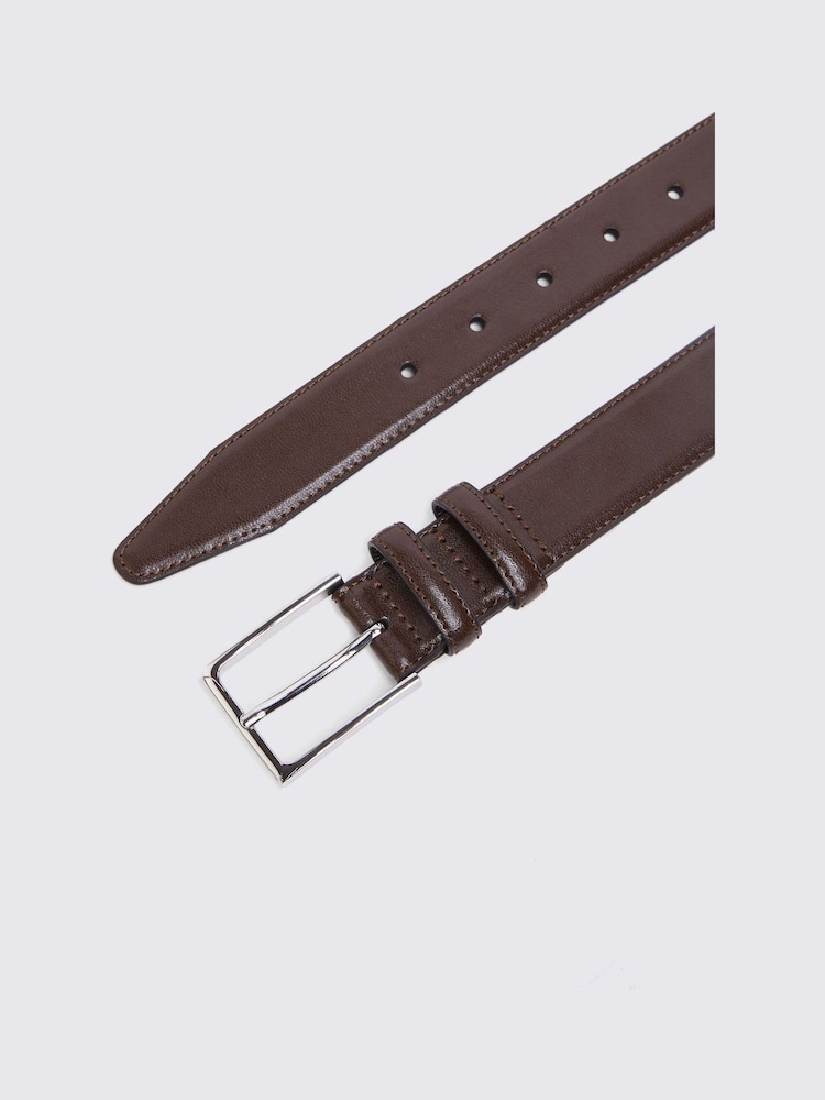 MOSS Brown Classic Leather Belt - Image 2 of 2