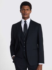 MOSS Black Tailored Fit Half Lined Jacket - Image 1 of 6