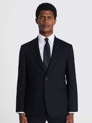 MOSS Black Tailored Fit Half Lined Jacket - Image 3 of 6