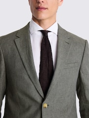 MOSS Green Slim Fit Puppytooth Linen Jacket - Image 5 of 6