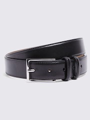 MOSS Black Classic Leather Belt - Image 1 of 2