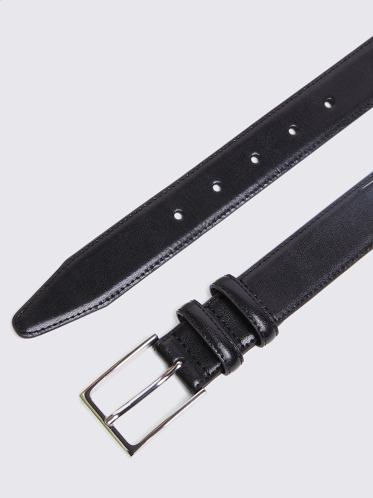 MOSS Black Classic Leather Belt - Image 2 of 2
