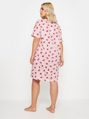 Yours Curve Pink Watermelon 100% Cotton Nightwear - Image 3 of 5