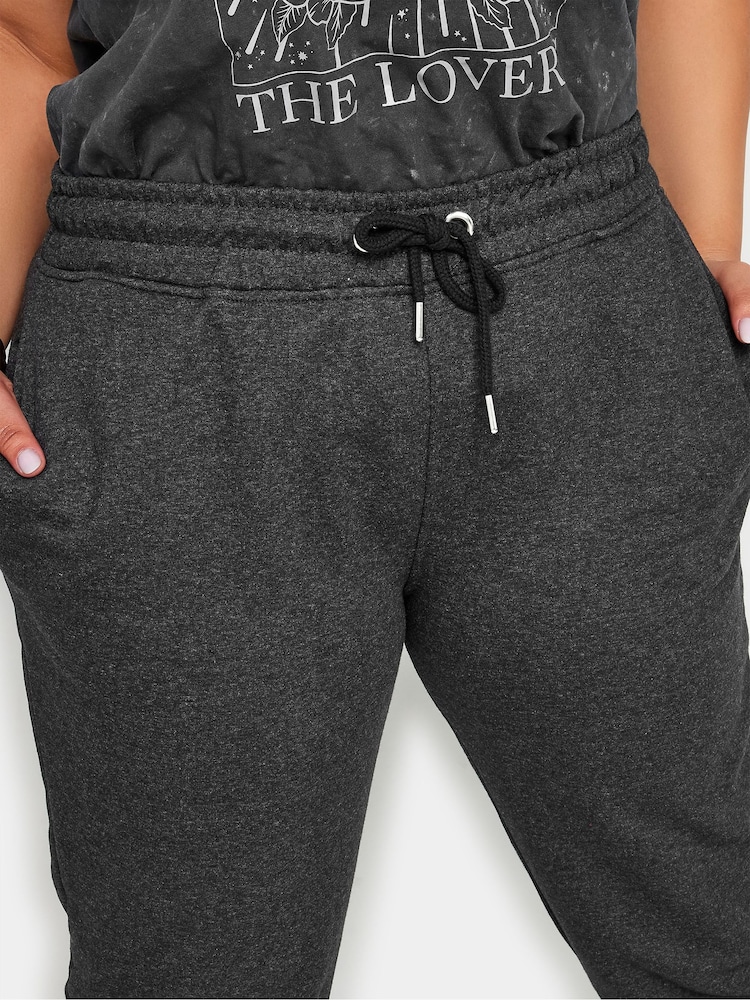 Yours Curve Grey Elasticated Stretch Joggers - Image 4 of 5