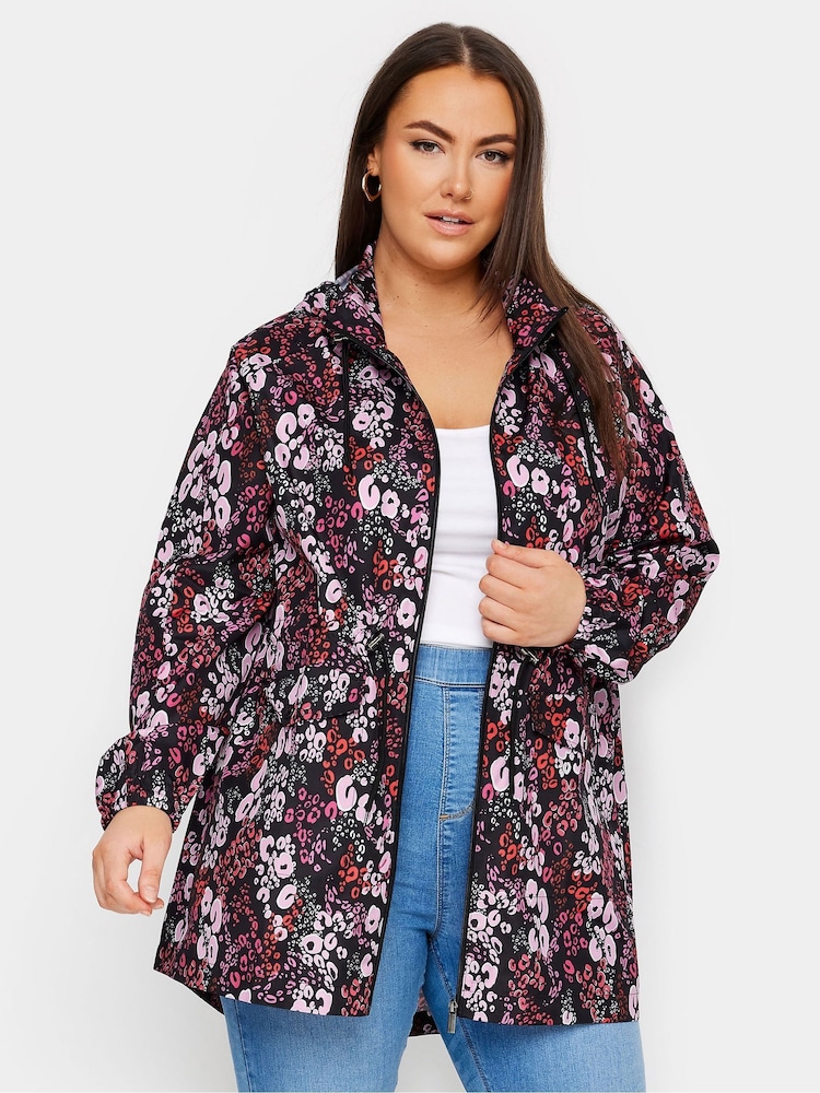 Yours Curve Pink Lightweight Parka - Image 1 of 6