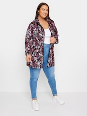 Yours Curve Pink Lightweight Parka - Image 2 of 6