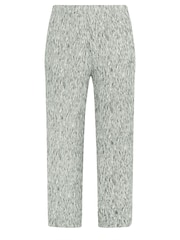 Yours Curve Grey Charcoal Textured Wide Leg Trousers - Image 5 of 5