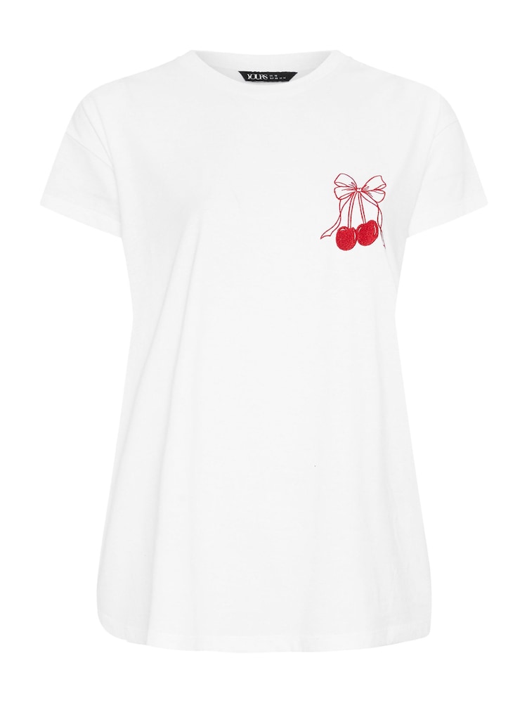 Weiß - Yours Curve Stud Leopard Print T-Shirt - Bild 5 von 5