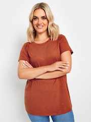 Yours Curve Brown Core Basic T-Shirts 3 Pack - Image 2 of 9