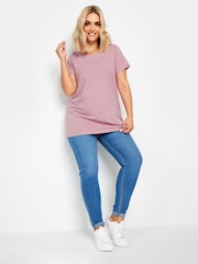 Yours Curve Brown Core Basic T-Shirts 3 Pack - Image 5 of 9