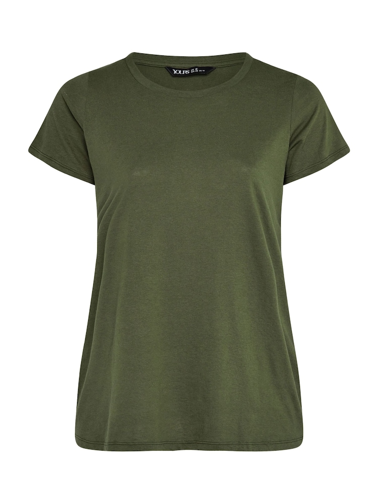 Yours Curve Brown Core Basic T-Shirts 3 Pack - Image 9 of 9