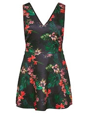 Yours Curve Purple Floral Peplum Top - Image 5 of 5
