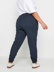 Yours Curve Blue Elasticated Stretch Joggers - Image 3 of 5