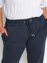 Yours Curve Blue Elasticated Stretch Joggers - Image 4 of 5