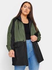 Yours Curve Green Lightweight Parka - Image 1 of 5