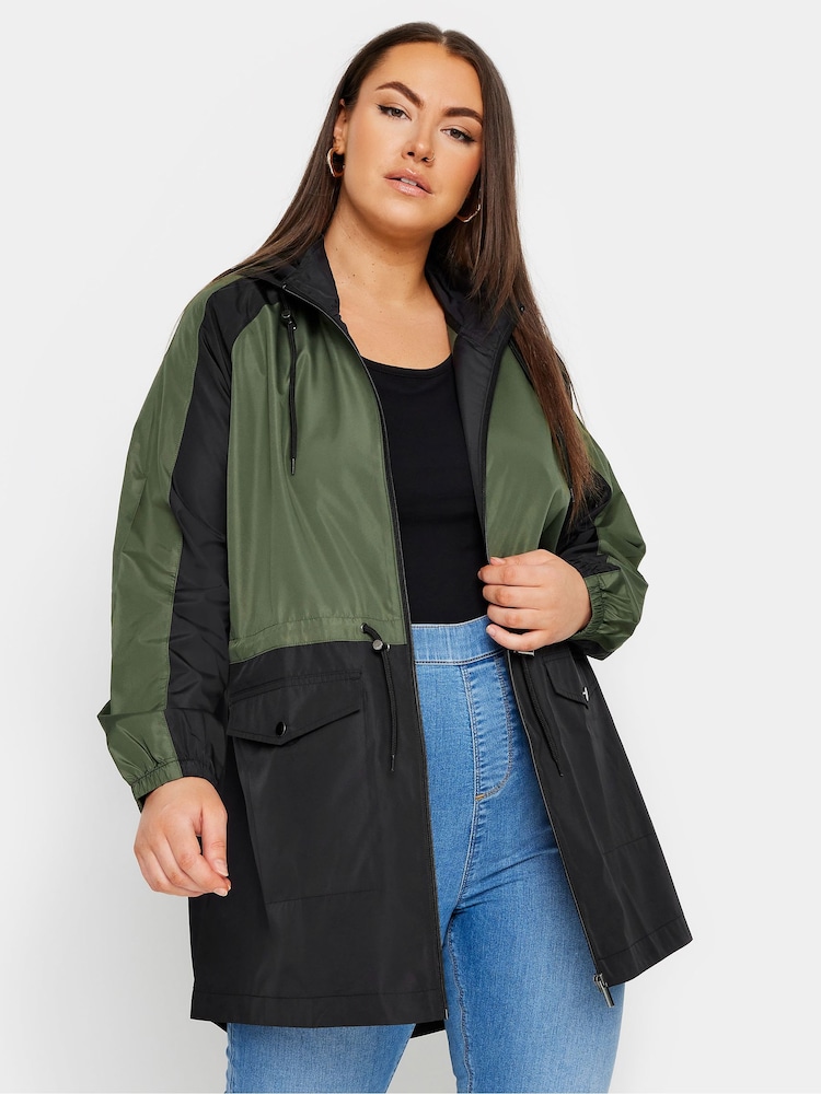 Yours Curve Green Lightweight Parka - Image 1 of 5