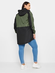 Yours Curve Green Lightweight Parka - Image 3 of 5