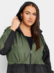 Yours Curve Green Lightweight Parka - Image 4 of 5