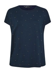 Yours Curve Blue Star Embellished Top - Image 5 of 5