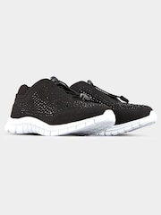 Yours Curve Black Extra Wide Fit Embellished Trainers - Image 4 of 6