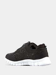 Yours Curve Black Extra Wide Fit Embellished Trainers - Image 5 of 6
