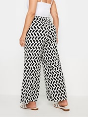 Calça larga texturizada geométrica Yours Curve - Imagem 3 de 5